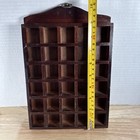 Vintage Wall Shelf Display Case Shadow Box Curio 30 Cubbies Knick Knack Thimble