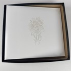 Vtg Tap Fanfare White Pearl Embossed Wedding Photo Album W  Mats 10x9    read   