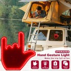 Keepdone Middle Finger Car Light - Glo Hand Gesture For Car light Red 