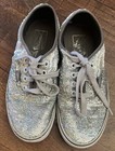 Vans Off The Wall Silver Sequin Tennis Shoes Sneakers Sz 7 Women 5 5 Men