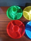 Vintage Plastic Plas-tex 8 Piece Set Pinic Plates  Cups Los Angeles Ca Usa