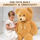 Giant Teddy Bear Stuffed Animal  51in Lifesize Big Teddy Bear  Large Cuddly B   
