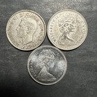 Canada Silver Half Dollar 50 Cents Lot Of 3 1946 1965 World Foreign  800