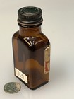 Vintage Alcohol  iso-propyl  Apothecary Bottle Amber Glass Poison Label Pharmacy