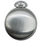 Antique 18 Size Defiance Open Face Pocket Watch Case Chrome Plated Beaded Usa