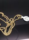 Brand New Real 10k Yellow Gold Rope Chain Necklace 22  Inch Men Women