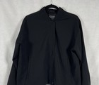 Athleta Endless Bomber Jacket Womens Large Black Full Zip Minimalist Athleisure