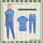 Women Medical Scrubs Set Stretch Comfort Nurse Uniform Hospital Workwear Suit