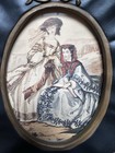 Antique 1800s French Fashion Print La Mode Illustree In Gorgeous Wooden Frame