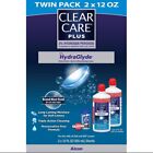 Clear Care Plus Contact Lens Cleaning Liquid Solution With Hydraglyde Twin Pack