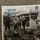 Burying Bodies Coffins Streets Shanghai China Military Vtg World War Ii Photo
