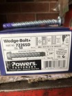 50 Pcs  Wedge-bolt Anchor 3 8  X 4  Powers Fasteners 07226 Blue Dipped 7226sd
