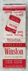 Winston Cigarettes Vintage Matchbook Cover 