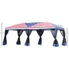 10 x20  Pop Up Party Tent Gazebo Wedding Canopy With 6 Sidewalls  American Flag