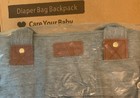 Diaper Bag Backpack  Lg Capacity  Gray  Waterproof  Changing Pad New In Box