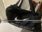 Nike Brasilia Large Duffle Gym Bag Black white 25l Zip Closure