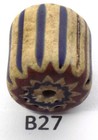 Antique Venetian 6 Layer Chevron African Trade Bead  B27  Bg 84