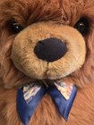 Vtg Dan Dee Teddy Precious Bear Plush Brown Blue Satin Bow Sku 908822 Jumbo 36 