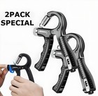 Hand Grip Exerciser Strengthener With Adjustable Resistance 10-132 Lbs 2 Pack Us