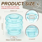 Glass Candle Holders Glass Taper Candle Stand Light Blue