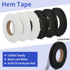 6 Pcs Double-sided Adhesive Fabric Tape Iron On Hem Tape Fusing Hemming No Sew