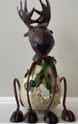 Pier 1 Imports Christmas Winter Moose Bobble Head Tea Light Holder
