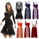 Womens Latin Dance Dress Lyrical Modern Performance Competition Dance Costume