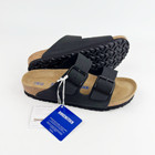 Birkenstock Arizona Black Soft Footbed Birko-flor Leather Women s Sandals