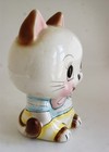 Vintage Ceramic Kitch Kitty Coin Bank 7 