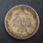 1887   s    Seated Liberty  Silver Dime   grades  Vf     Free Shipping C5950