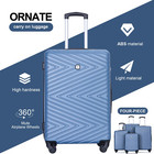 Travelhouse 4-piece Lightweight Hardshell Luggage Set With Tsa Lock - Blue