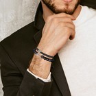 Golbaljew Cross Beaded Bracelets For Men Christian Catholic Adjustable 8mm Ob   
