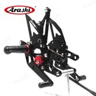 Arashi Black Rearsets Foot Pegs Pedal For Kawasaki Zx10r 2004 2005 Zx-10r 1000