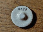 Antique Satsuma Button - 2 Birds Flowers Sign Mj 53 - Hand Painted Gold 1   1 8 