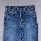 Vtg Levis Jeans 28x32 Big E Orange Tab Bellbottom Flare Denim Talon 42 70s Usa