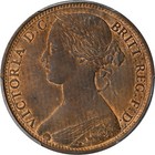 Great Britain Victoria 1862  Penny Coin  Uncirculated  Pcgs Certified Ms62-rb
