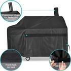 Icover 60in Offset Smoker Charcoal Pellet Grill Cover 600d Heavy Duty Waterproof