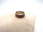 Vintage Native American Navajo Sterling Silver Unique Geometric Design Ring Sz 7