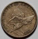 1858 Flying Eagle Cent - Large Letters - Scratches - Us 1c Penny Coin