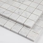  Marble Mosaic Tile  Carrara White  Honed  1 Inch Square White Carrara Honed
