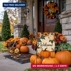 Fall Pumpkin Garden Flag Double Sided 12x18 Outdoor Decor