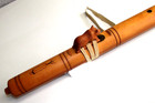 2002 Raymond Redfeather Native Amer Hand Carved Alaskan Yellow Cedar Bear Flute