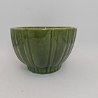 Vintage Haeger Pottery  4020 Ribbed Green Glaze Planter Pot 7 5 X 5 In Usa Mcm