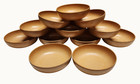 Lot Of 12 Vintage Ellingers  60 Agatized Wood Inc Bowls -soup salad Bowls 5 1 2   