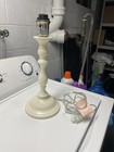 Rare Pottery Barn Kids Antique White Turned Wood Table Payton Lamp