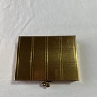 Vtg Mcm 1940s 50s Volupte Swing Lock Compact Purse Lipstick Mirror Rhinestone 