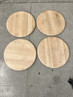 4- Pack New Oak Bourbon Barrel Head Tops  Flat  Tight  Unfinished  Dowel Pin 