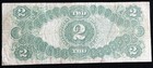 1917  2 Legal Tender Note Fr 58 Elliott Burke Scarce Red Seal Bracelet Back