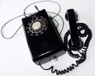 Black Vintage 1960 s Bell System By Western Electric 554 Rotary Wall Telephone