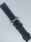 24mm Black Genuine Leather Watch Band Fits For Panerai Pam Strap Bargain 